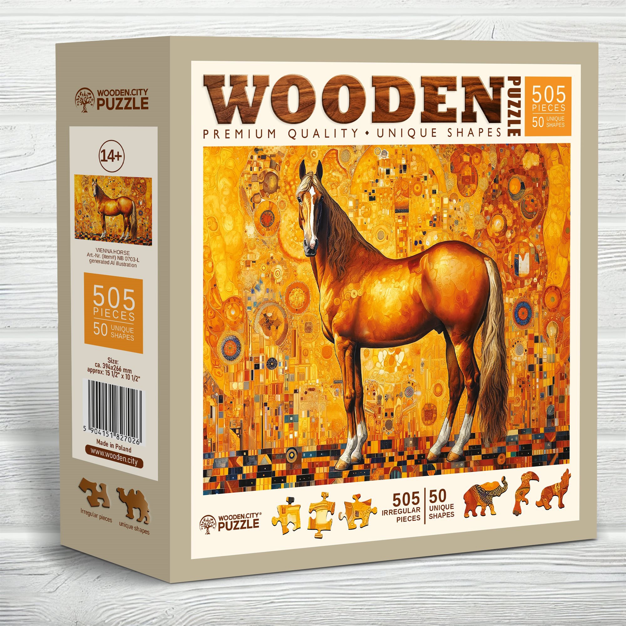 WOODEN CITY drevené puzzle - Viedenský kôň 505 dielikov