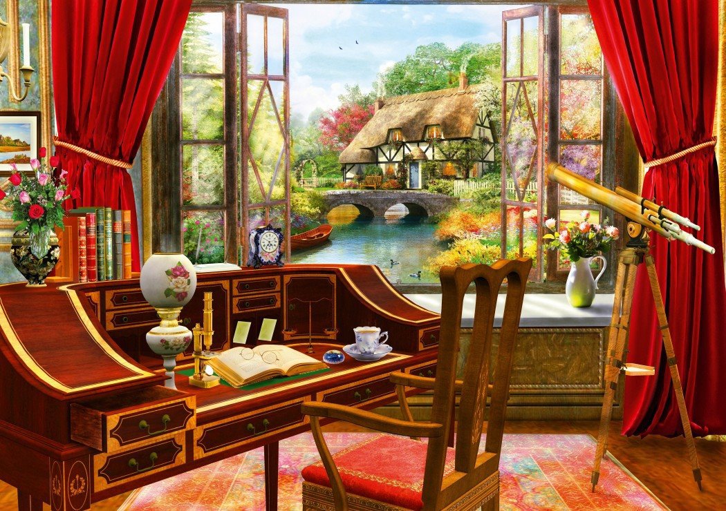 BLUEBIRD Puzzle Výhľad z pracovne 1000 dielikov