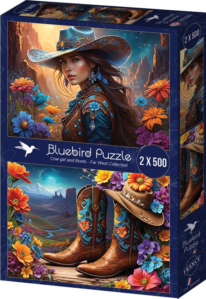 BLUEBIRD Puzzle Farmárka a Topánky 2× 500 dielikov