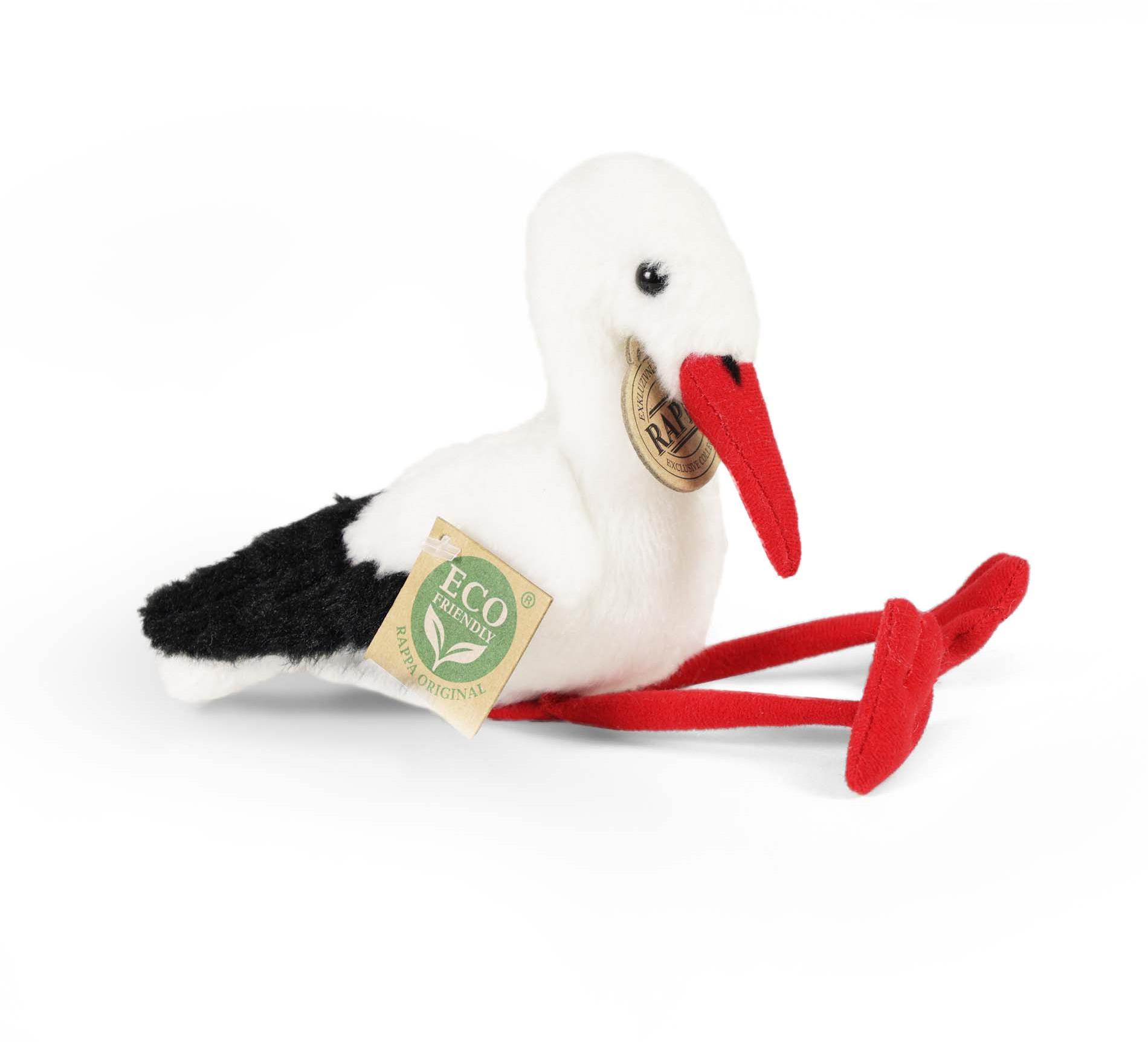 RAPPA Plyšový bocian 15 cm, Eco-Friendly
