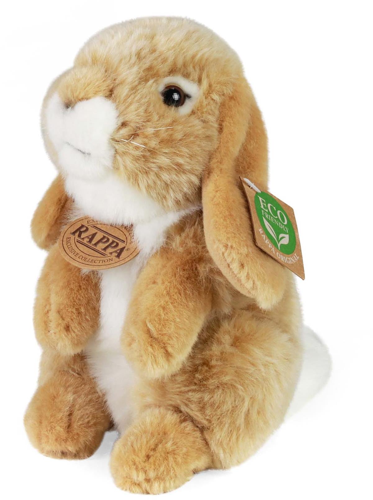 RAPPA Plyšový zajačik béžový stojací 18 cm, Eco-Friendly