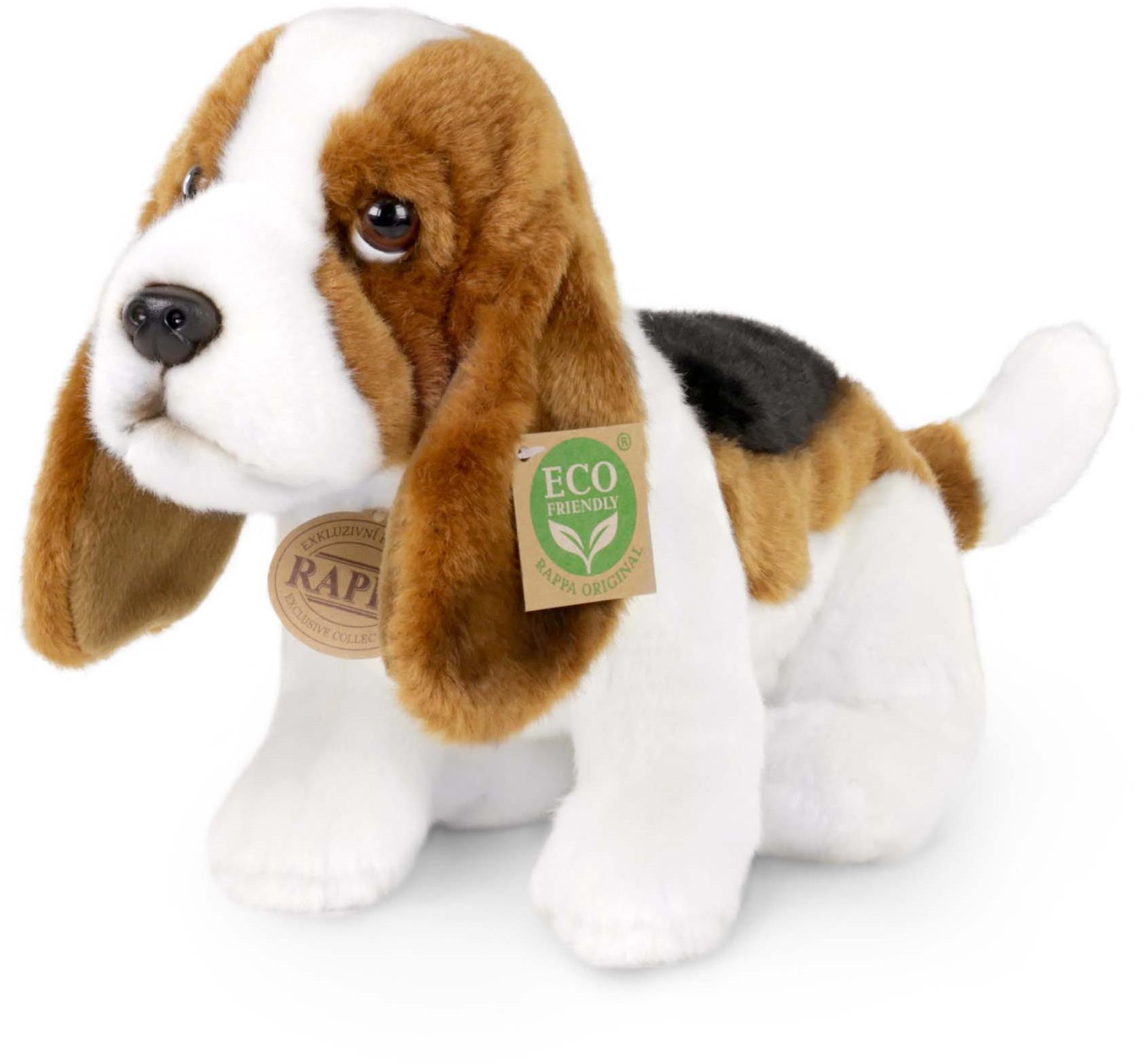 RAPPA Plyšový basset 32 cm, Eco-Friendly