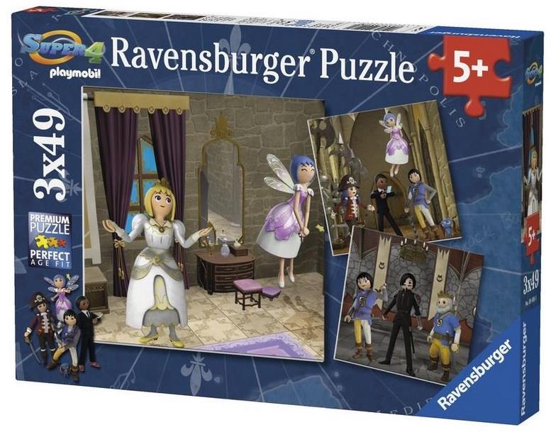 RAVENSBURGER Puzzle Playmobil Kráľovská svadba 3× 49 dielikov