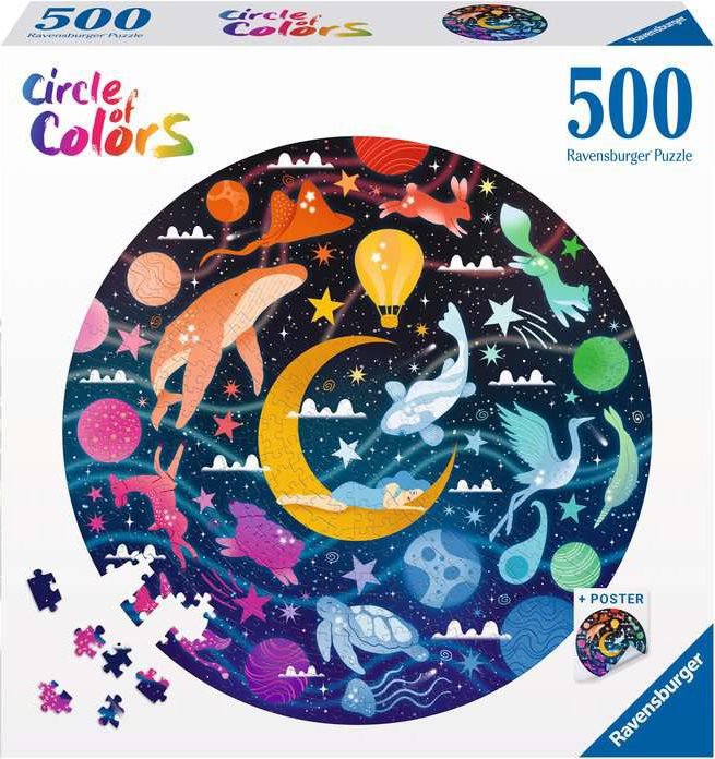 Ravensburger Okrúhle puzzle Kruh farieb: Sny 500 dielikov
