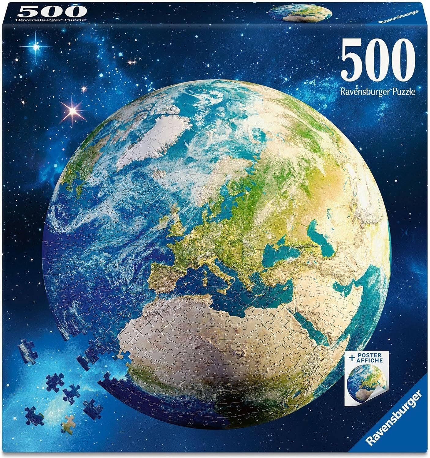 Ravensburger Kulaté puzzle Planeta Země 500 dílků