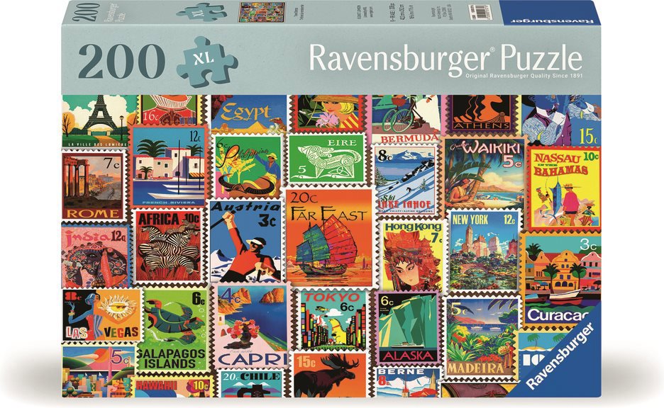 Ravensburger Známky z různých koutů světa 200 dílků