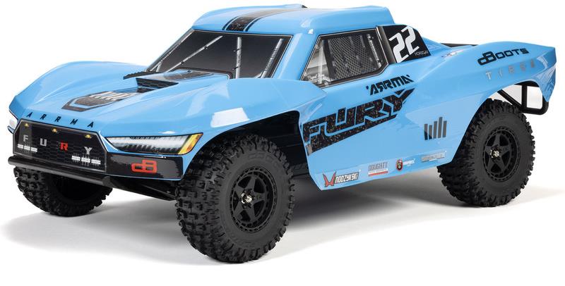 Arrma Fury Mega 550 1:10 RTR modré
