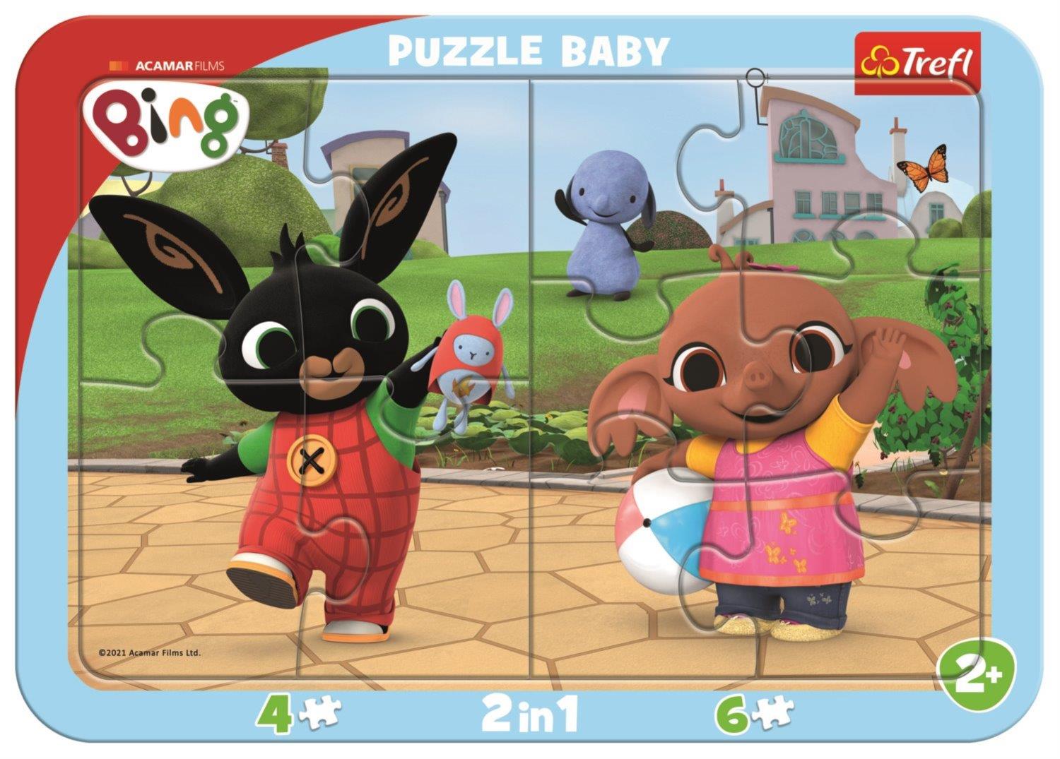 Trefl Baby puzzle Bing sa hrá 2 v 1, 10 dielikov