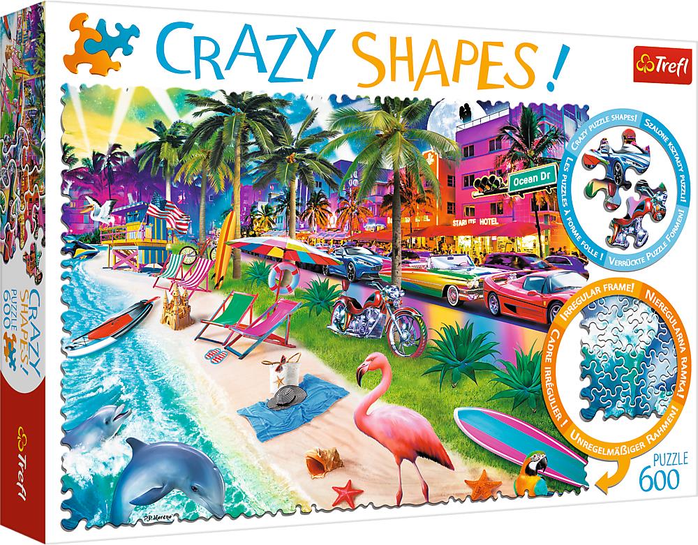 Trefl Crazy Shapes puzzle Pláž Miami 600 dielikov
