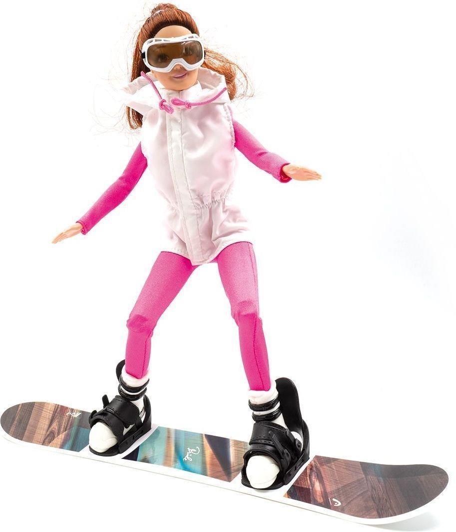Jägerndorfer Snowboardistka Winterpuppe Snowboard 28 cm