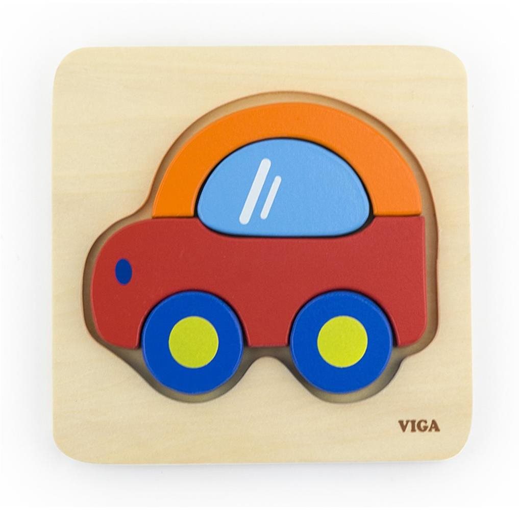 Viga Drevené puzzle pre najmenších Auto