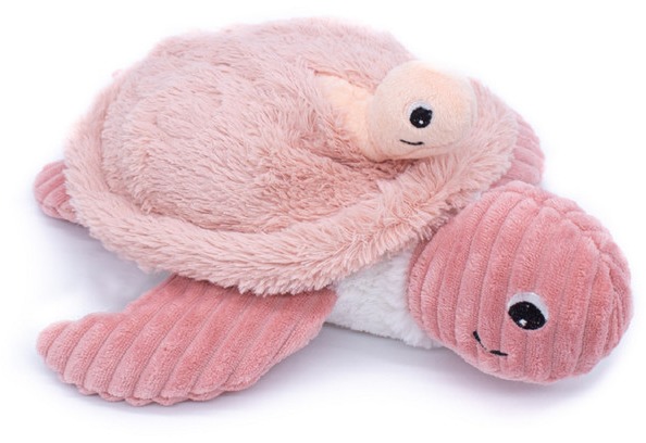 Les Déglingos Plyšová korytnačka, mama s bábätkom, ružová