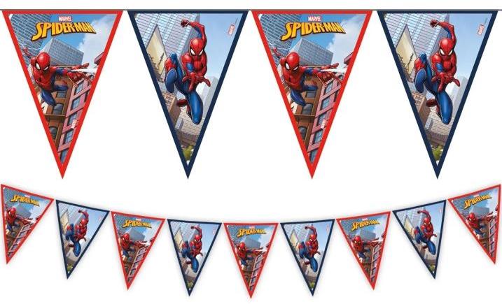 SMART BALLOONS Girlanda vlajky spiderman – team up – 230 cm – eko