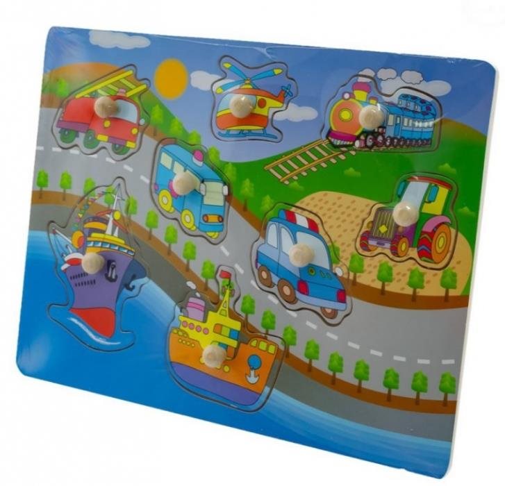 Tulimi Drevené zábavné puzzle vkladacie – Ulica