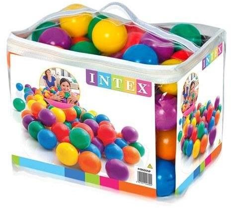 Loptičky hracie 8cm 100ks Intex 49600 mix farieb