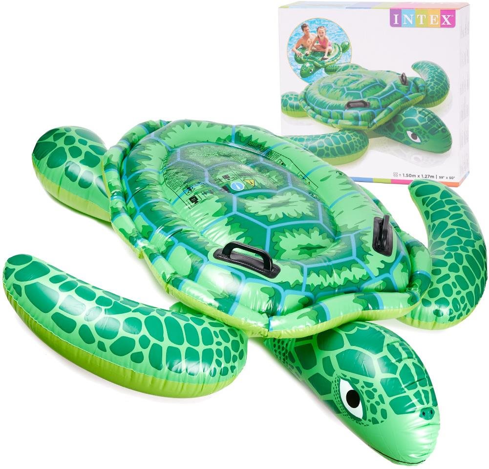 IKONKA Nafukovací plavecký matrac korytnačka pontón INTEX 150 cm