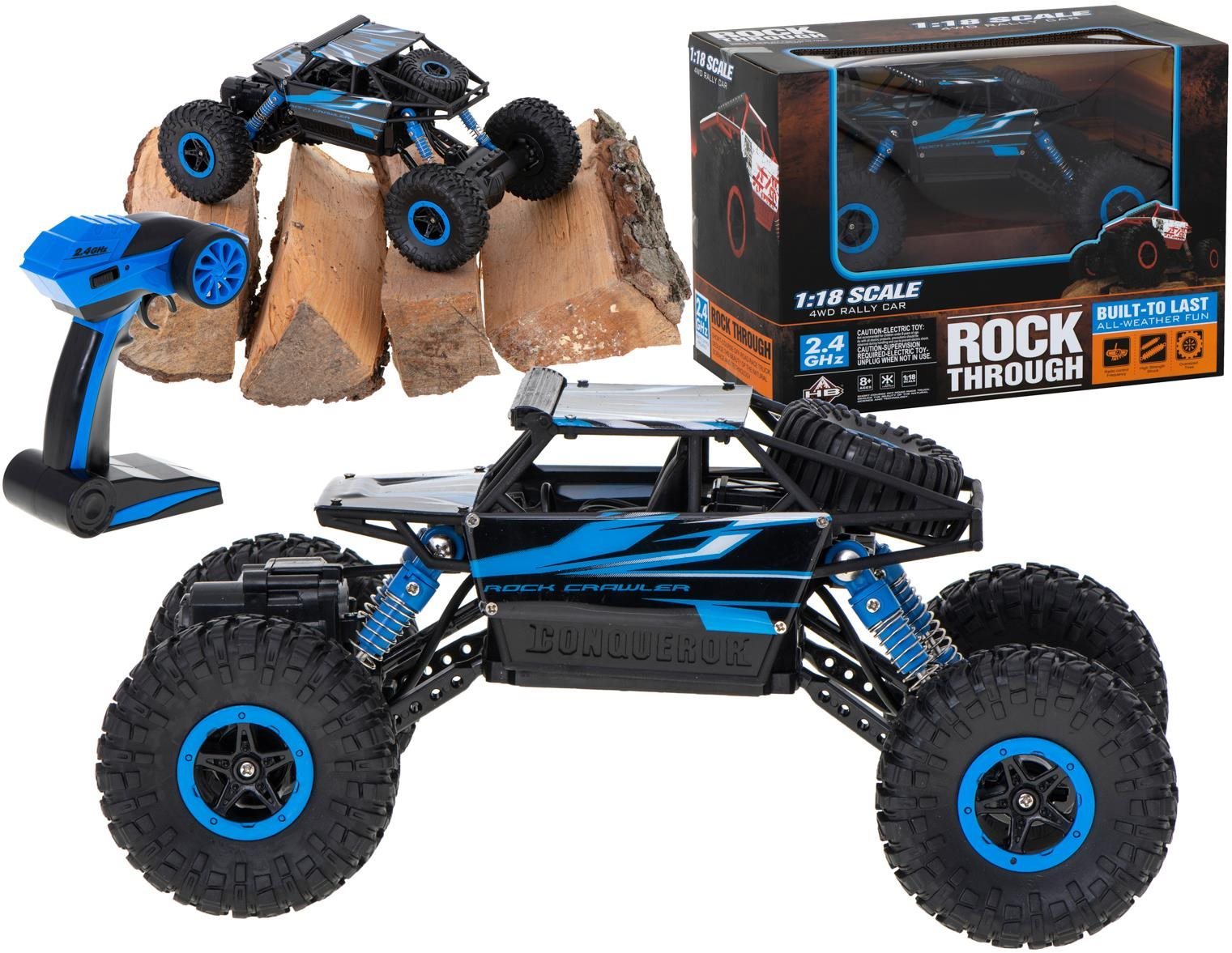 RC auto Rock Crawler HB 2,4 GHz 1 : 18 modré