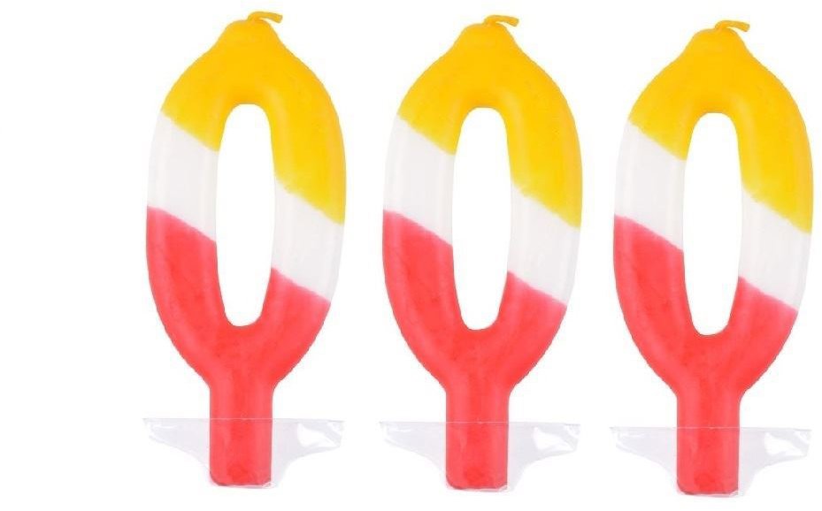 ARPEX Sviečka farebná číslo 0, 3 ks