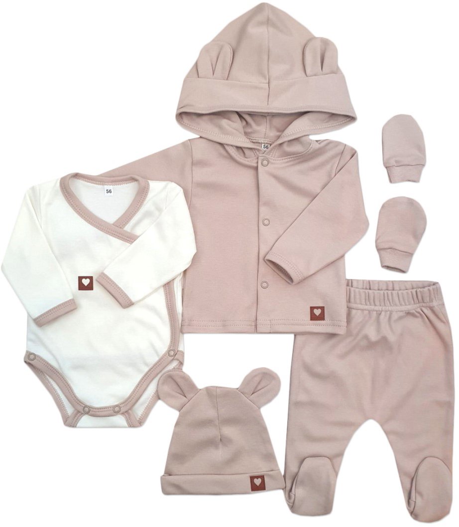 Z&Z Súprava do pôrodnice 5D, béžová, veľ. 56