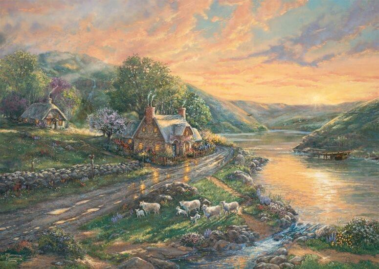 SCHMIDT Puzzle príroda – Svitanie v Emerald Valley 1000 dielikov