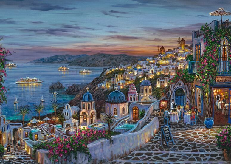 Schmidt Západ slnka nad Santorini 1000 dielikov