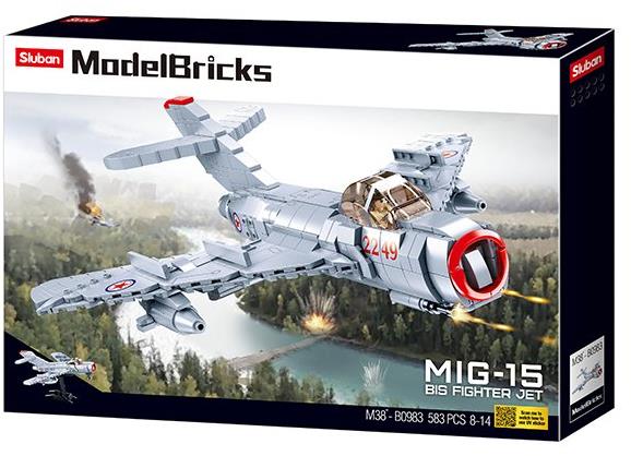 Sluban Model Bricks M38-B0983 Prúdové stíhacie lietadlo MiG-15