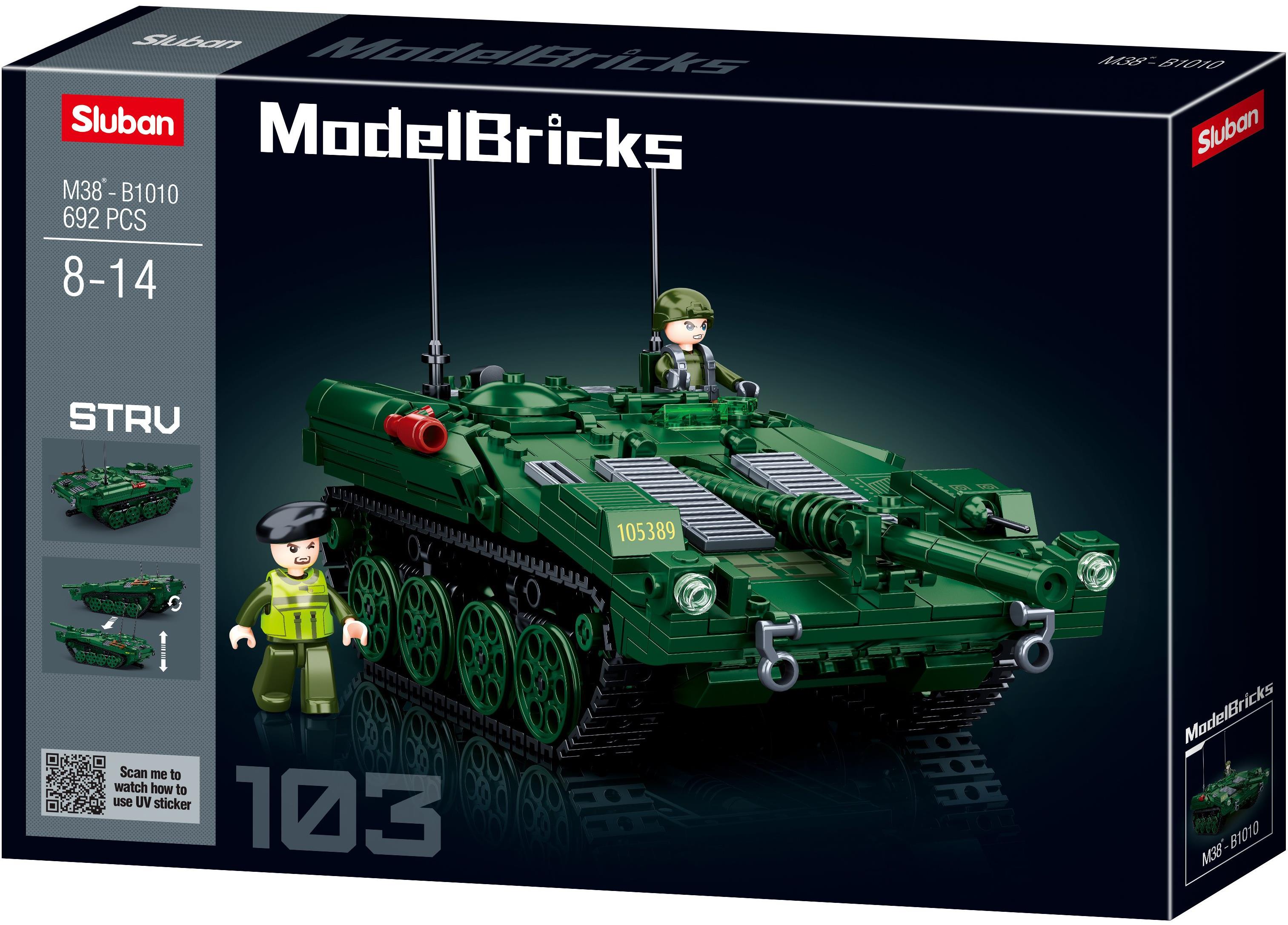 Sluban Model Bricks M38-B1010 STRV103 Hlavný bojový tank