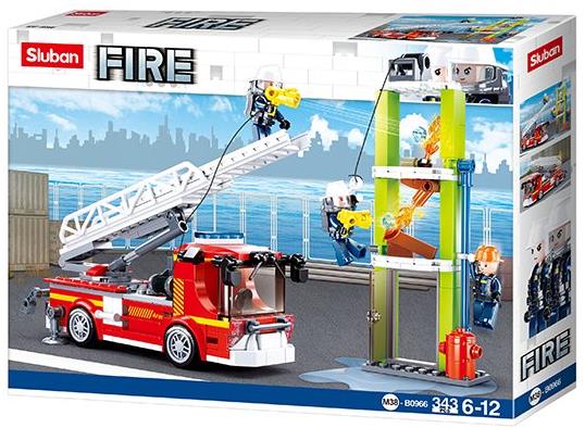 Sluban Hasiči M38-B0966 Vozidlo z teleskopickým rebríkom