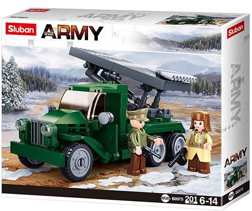 Sluban Army Bitka o Budapešť M38-B0975 Ruský raketomet Kaťuša