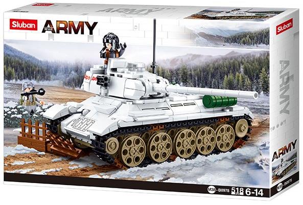 Sluban Army Bitka o Budapešť M38-B0978 Biely tank T-34/85