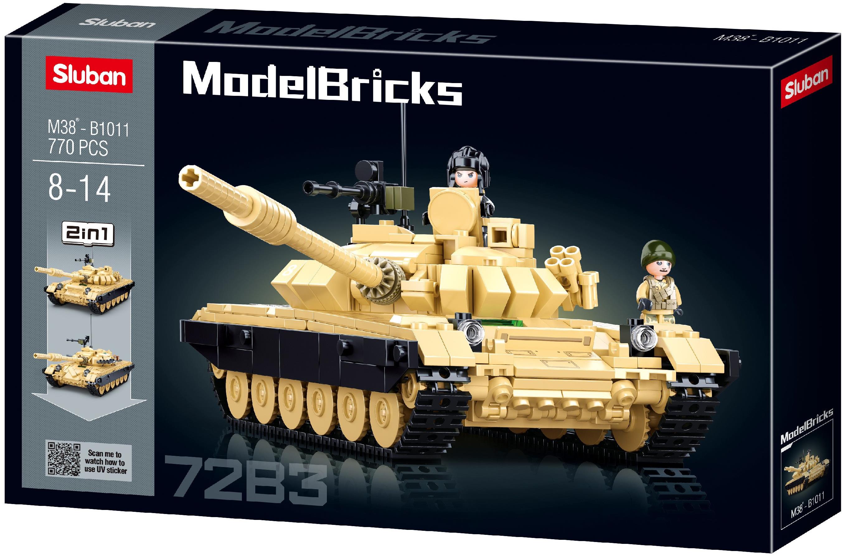 Sluban Model Bricks M38-B1011 T-72B3 Hlavný tank 2v1