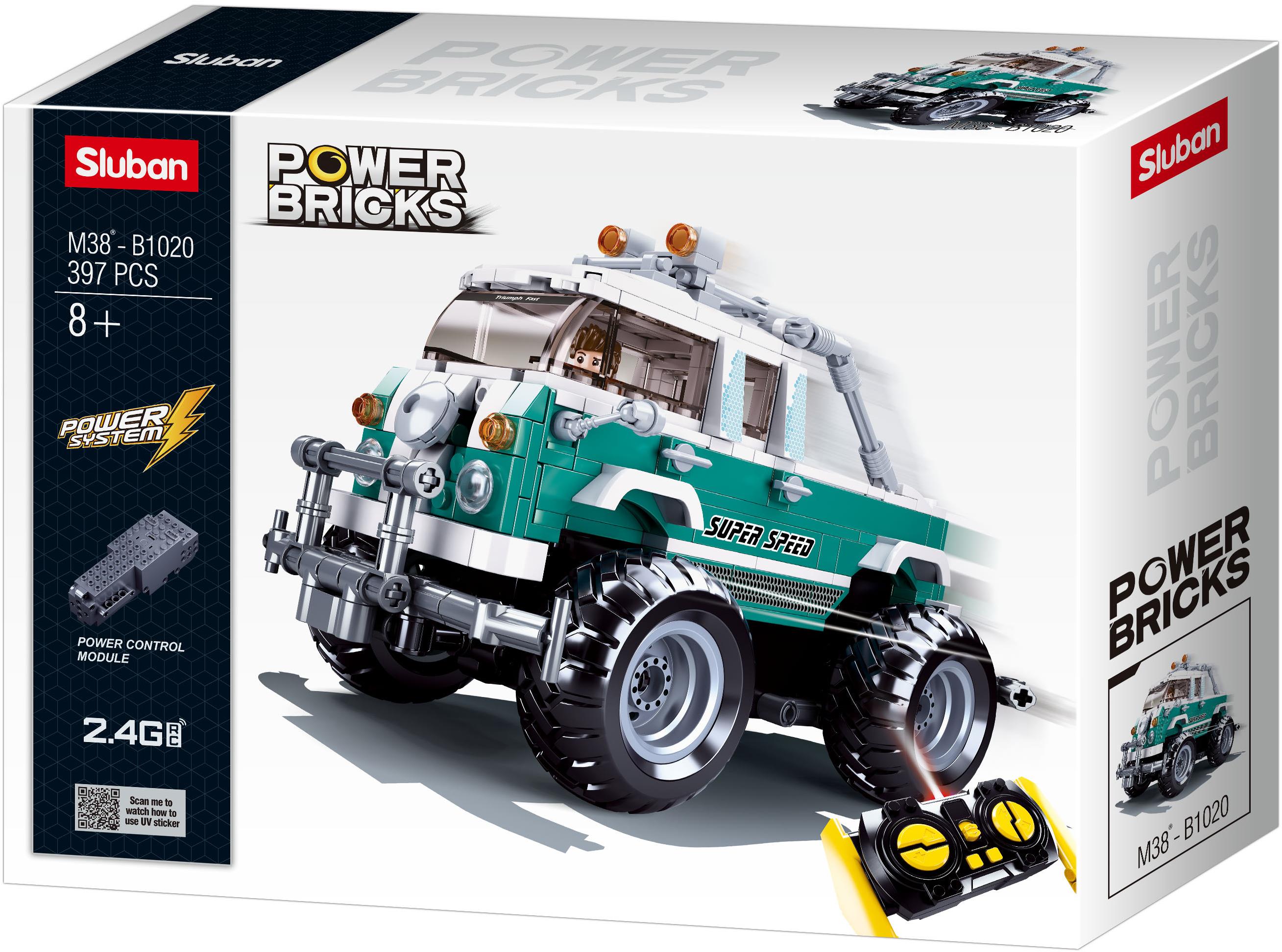 Sluban Power Bricks M38-B1020 Monster SUV vozidlo R/C T2 na diaľkové ovládanie