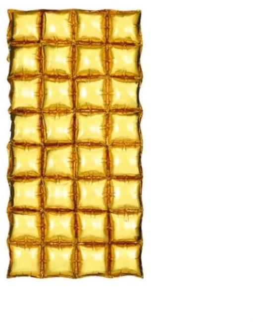 Partydeco Balónová mozaika, záves, zlatá, 72 × 143 cm