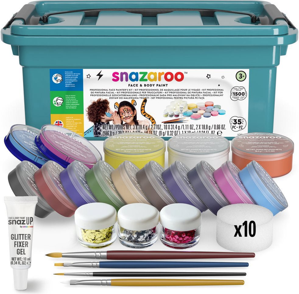 Snazaroo, sada Professional Face Painters Kit 35 dílů, 1500 obličejů