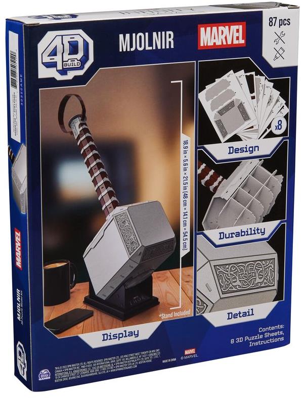 4D Build Puzzle Marvel Thorovo kladivo 3D
