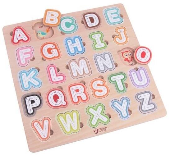 Classic World Vkladacie puzzle abeceda
