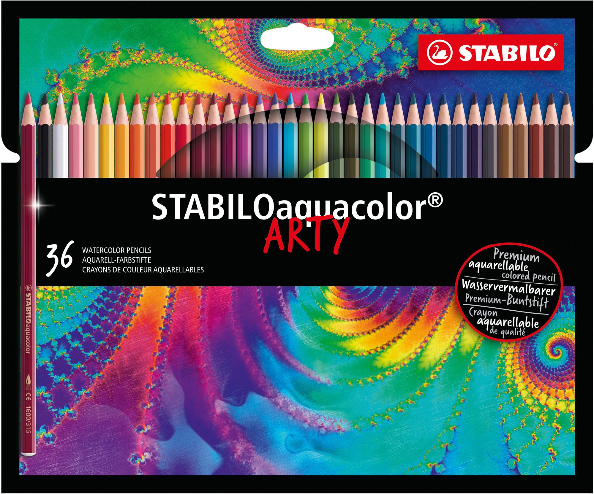STABILOaquacolor – ARTY – 36 ks súprava – 36 rôznych farieb
