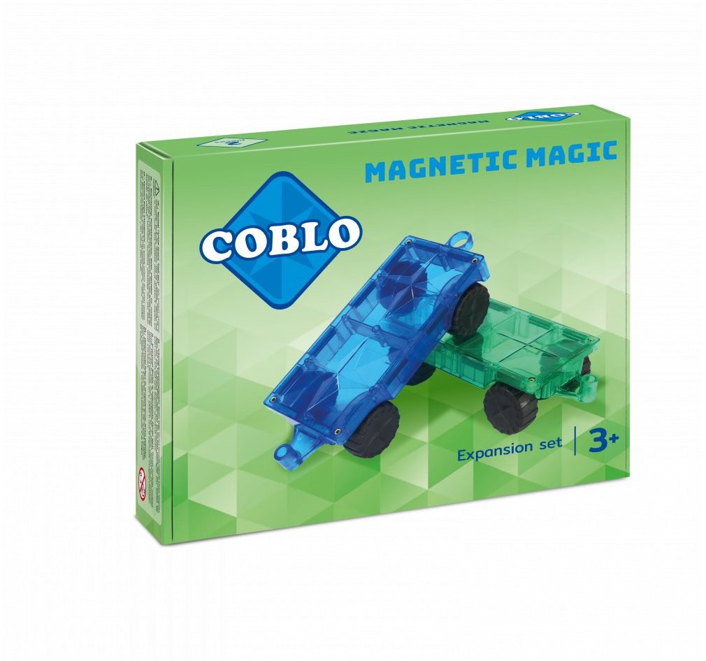 Coblo Magnetická stavebnica podvozok pre autá – 2 ks