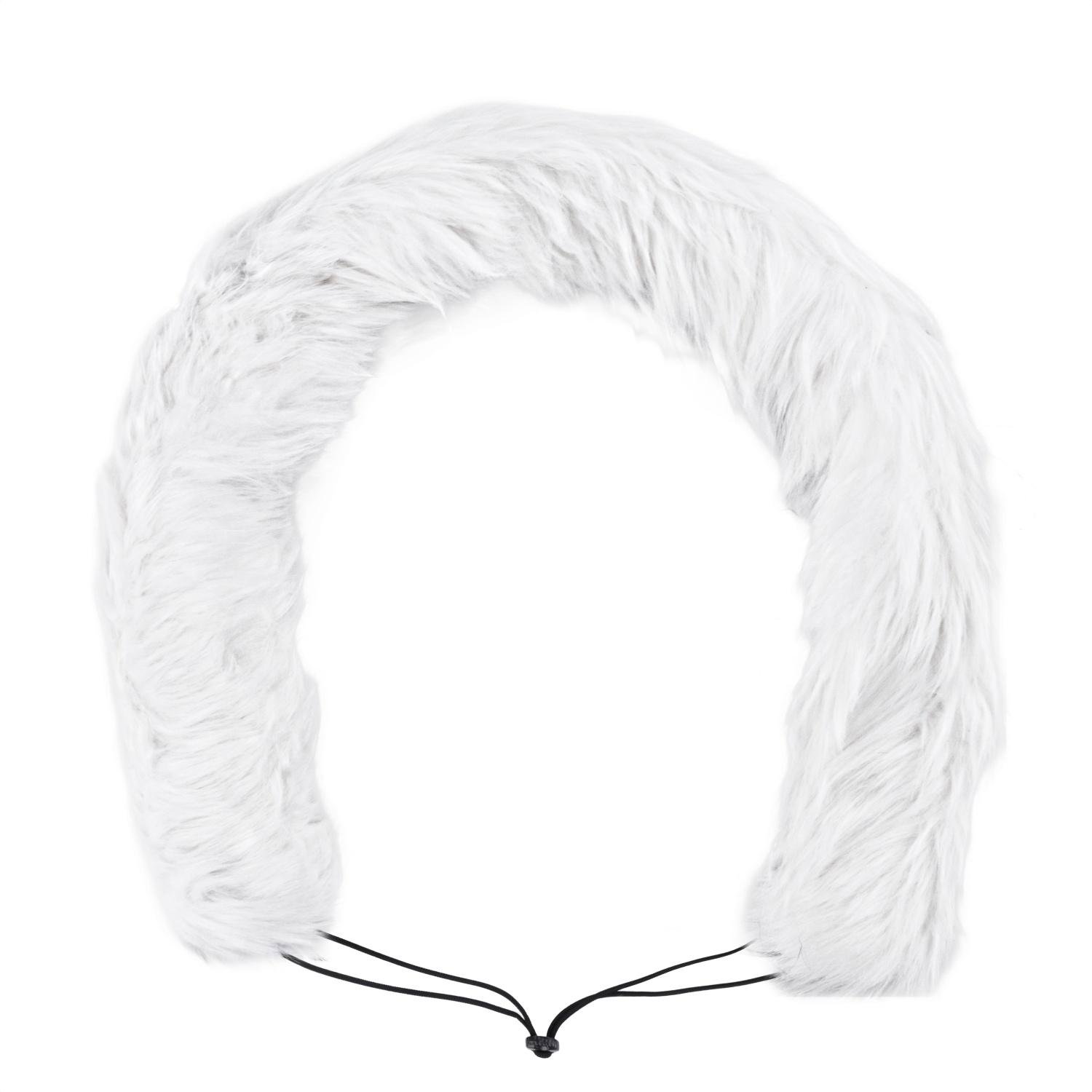 HappyBee Kožušinový golier na kočík, White