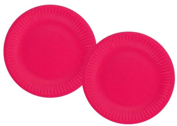 GODAN Papierový tanier tmavoružový 18 cm, 12 ks