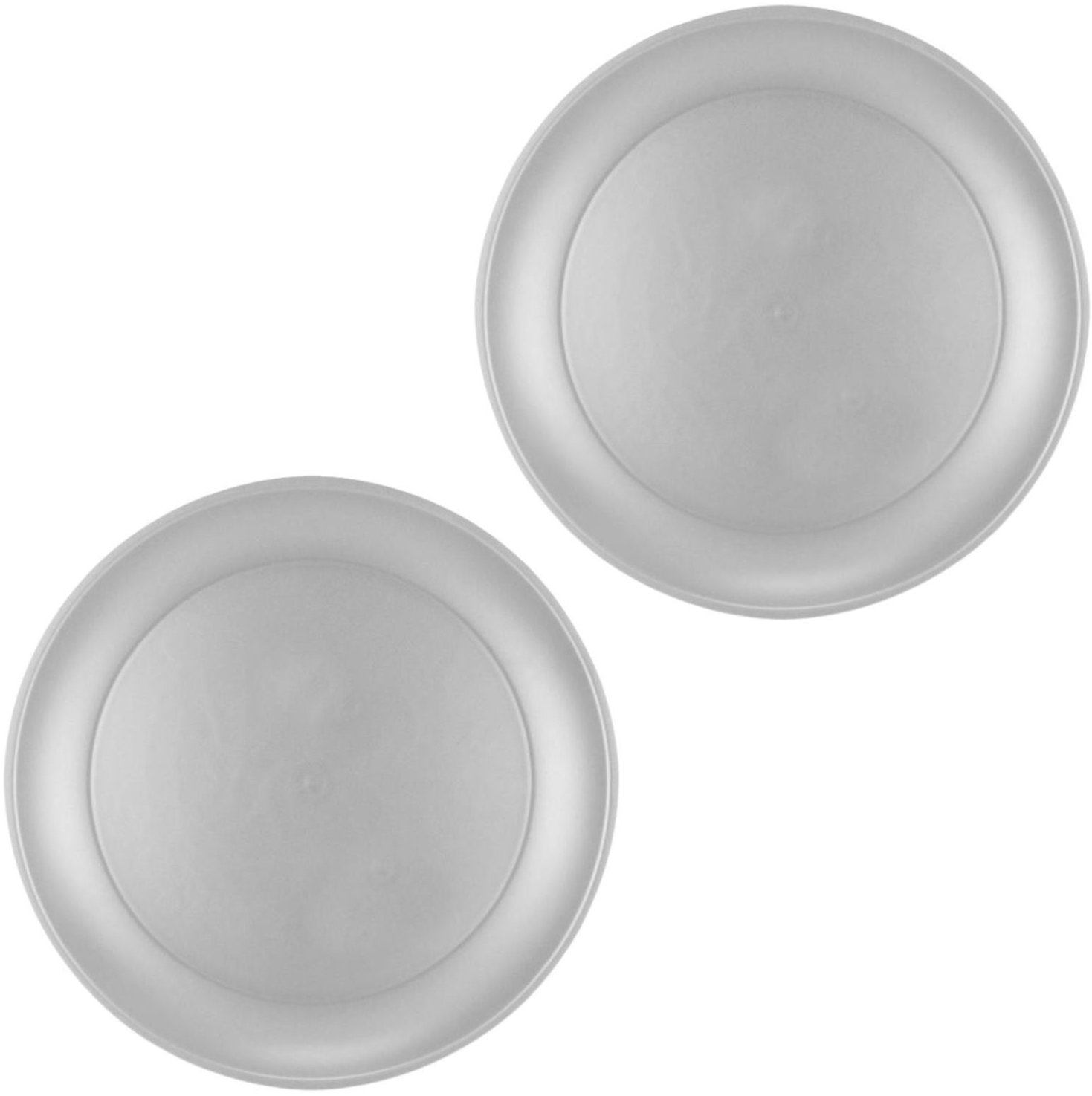 GODAN Plastový tanier strieborný 21 cm, 2 ks