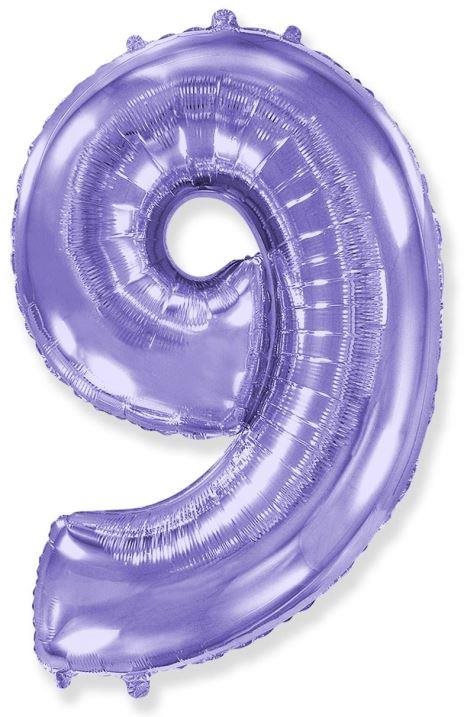 Balón fóliový číslica fialová – lila 102 cm – 9