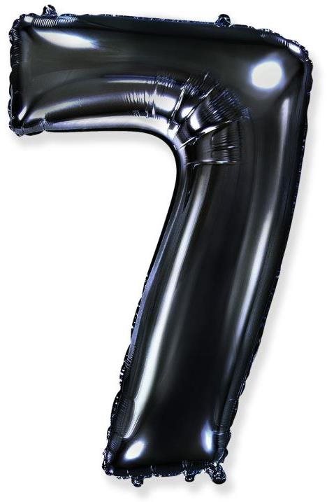Balón fóliový číslica čierna – black 102 cm – 7