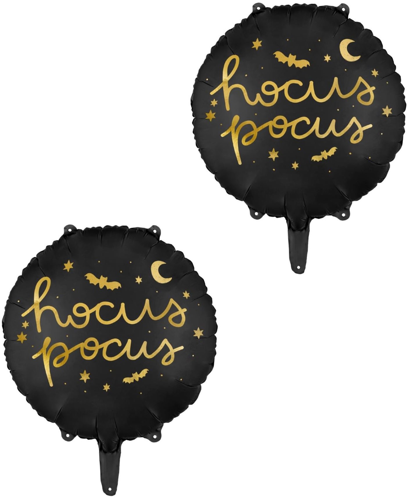 PARTYDECO Foliový balónek Hocus pocus, černý, 2 ks