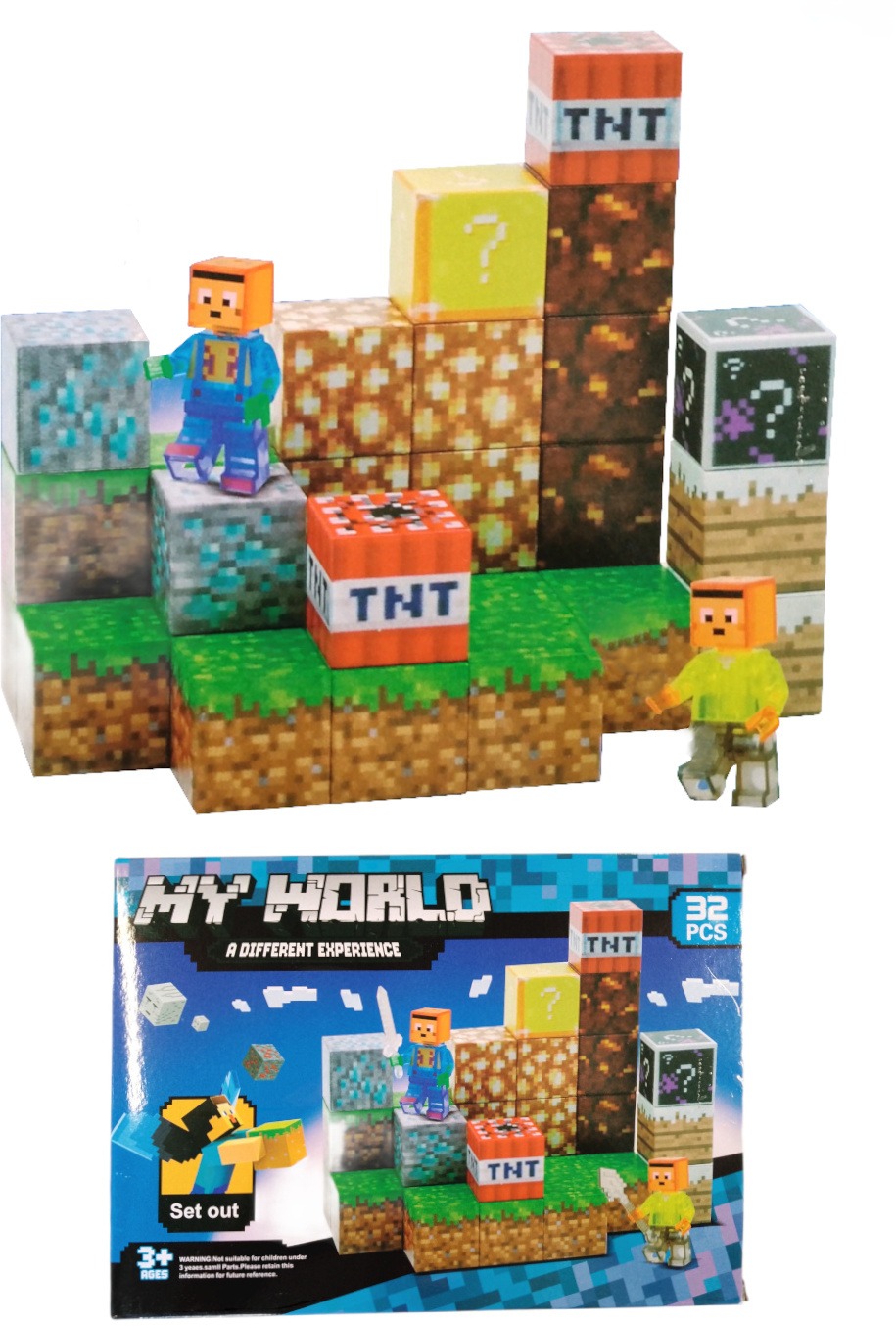 Toybit Magnetická stavebnica Minecraft TNT Creative world 32 ks