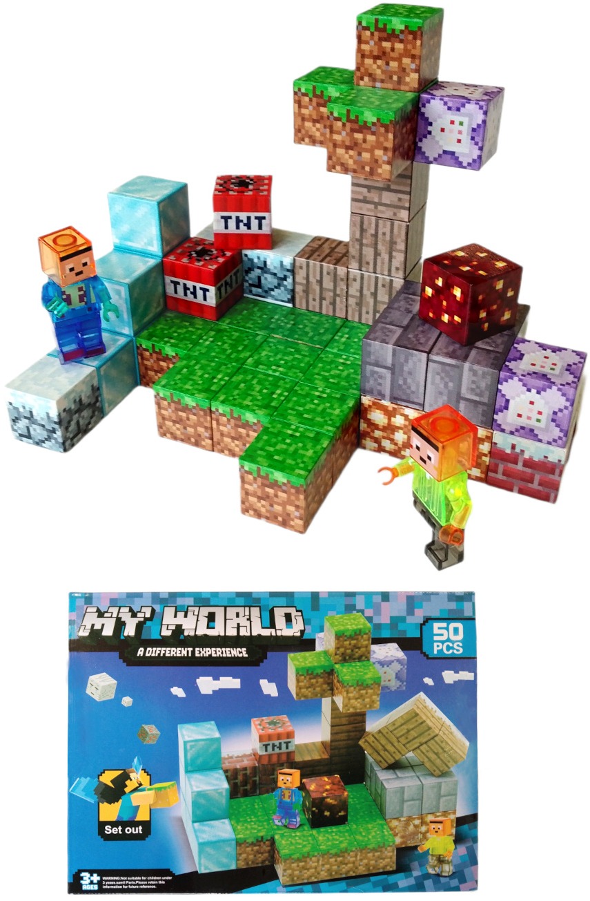 Toybit Magnetická stavebnica Minecraft Diamond world 50 ks