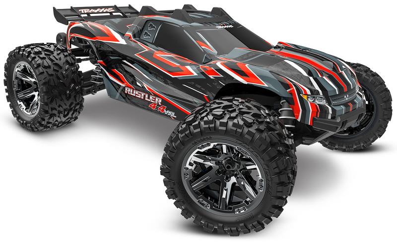 Traxxas Rustler 1:10 VXL HD 4WD RTR červený
