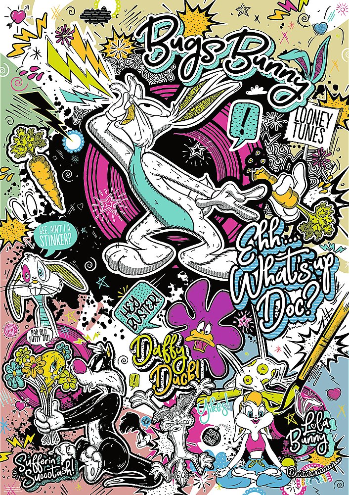 TREFL Puzzle Premium Plus Looney Tunes 1000 dielikov