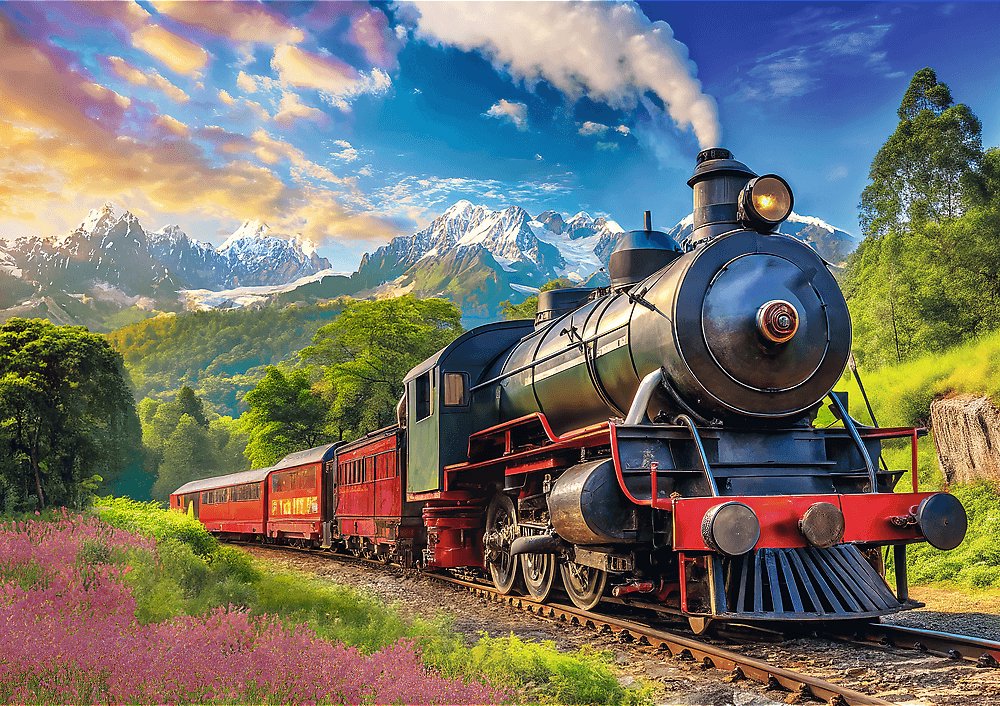 TREFL Puzzle Cestovanie vlakom 1000 dielikov