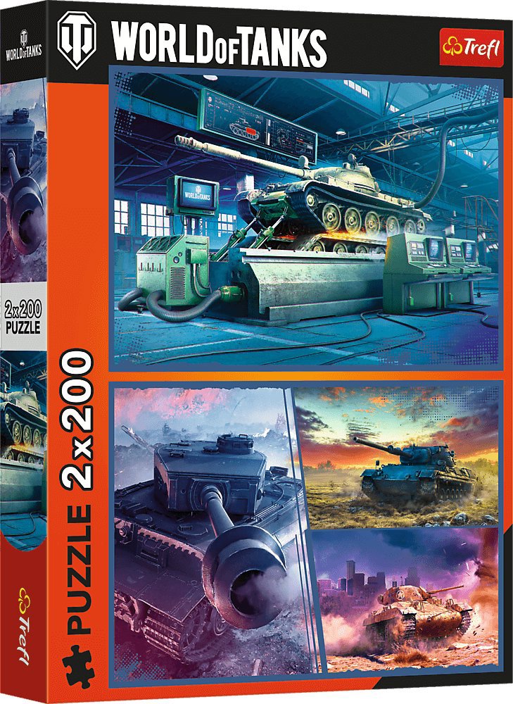 Trefl Puzzle 2 × 200 dílků World of Tanks: Opancéřovaná mise 2 v 1